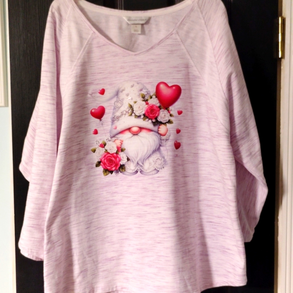 VALENTINE'S DAY PURPLE GNOME XL TOP